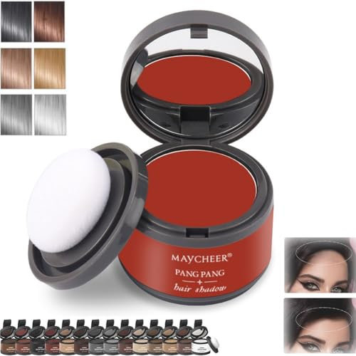 Hair Powder für Frauen Ansatzkaschierung, Maycheer Haarlinienpuder, Magic Ansatzabdeckung, Haarverdichter für Männer Frauen, Füller gegen Haarausfall, Natürliches Aussehen(11#Vibrant Red)