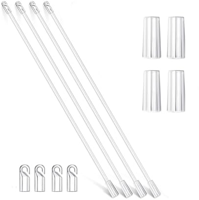 Blind Wand for Window Blinds,Blind Wand Replacement,4 Pack 12-Inch Vertical Blinds Wand with Hook & Grip,Curtain Opener,Pull Rod for Blindss,Easy DIY Replacement Parts for Window Blinds Accessories
