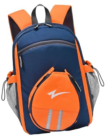 Pegciuho Tennis Rucksack Tischtennis Rucksack Schlägertasche Outdoor Sporttasche Aus Strapazierfähigem Nylon mit Großem Fach Schuhfach Und Ergonomischen Schult, Blau