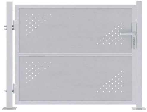 vidaXL Gartentor mit Schloss Silber 85 x 70 cm Edelstahl