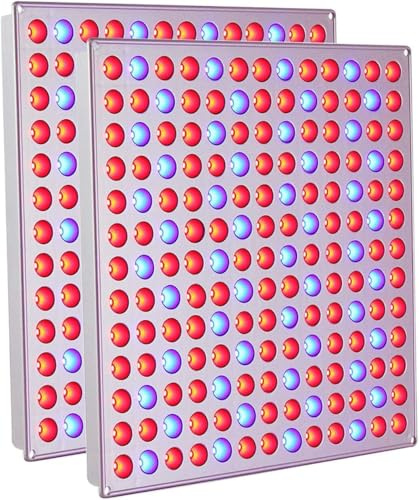 LED Pflanzenlampe 2 Stück Pflanzenlicht mit Rot Blau Licht 45W Grow Light Led Grow Lampe fur Frucht Wachstum Blumen Obst Gemüse Pflanzen Wachstumslampe