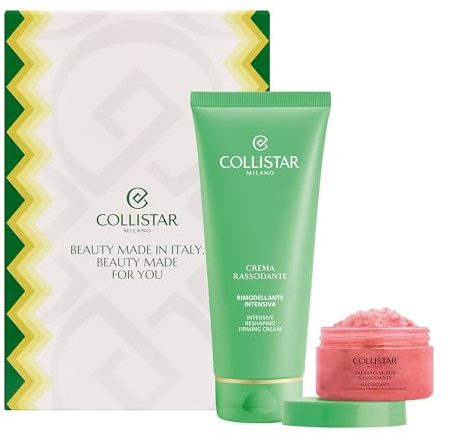 Collistar Cofanetto Regalo Corpo, Crema Rassodante 200 ml e Talasso Scrub Rassodante 150 gr, Pelle Rassodata, Azione Elasticizzante, con Estratti di Nocciola e Melograno