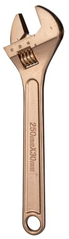 Bahco NSB001-250 Beryllium Copper Adjustable Wrench, Bronze, 250 mm
