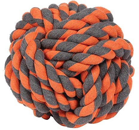 Nuts for Knots Extreme HAPPYPET Rope Ball Dog Toy Durable Long Lasting | Rope ball dog toy – durable fetch and chew ball, great for throwing and interactive play, cleans teeth