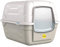 Cat Centre Cat Grey Hooded Litter Tray Box Large Enclosed Loo Indoor Puppy Kitty Toilet