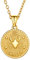 Suplight Damen Collier 18k vergoldet Runde Anhänger mit Sternzeichen Krebs 50+5cm Rolokette Tierkreis Sternbilder Retro-Stil Münzen Kette Horoskop Modeschmuck Accessoire für Mädchen Jungen
