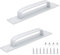 NUZAMAS Lot de 2 poignées de porte coulissante en alliage d'aluminium, poignées de porte d'incendie, poignées plates pour porte d'armoire, 20 cm x 4 cm, argent