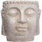 Atmosphera - Pot Bouddha - ciment - H17-5 cm - Argent