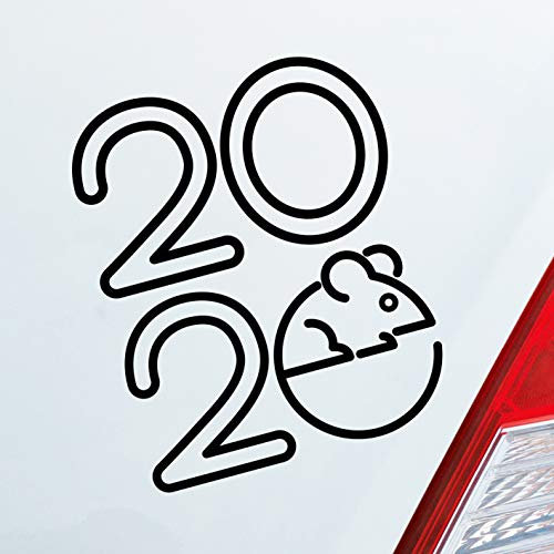 Hellweg Druckerei 2020 Jahr der Ratte Year of The Rat China Car Auto Aufkleber Sticker Heckscheibenaufkleber