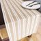 Encasa XO Baumwoll-Tischläufer 4 Seater | Größe 32x150 cm | Franca Beige Stripes - Maschinenwaschbar & Langlebig