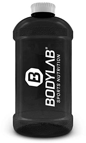 Bodylab24 Trinkflasche mit 2,2 Liter Fassungsvermögen, schwarz