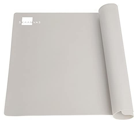 Große Silikonmatte (60x40cm) | Sonderfarbe KIESELWEISS | Qualitativ hochwertig mit1,35mm Dicke