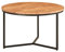FineBuy Couchtisch 60x60x38 cm Akazie Massivholz/Metall Design Sofatisch Rund, Wohnzimmertisch Kaffeetisch Massiv, Kleiner Tisch Wohnzimmer
