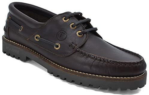 Seajure Damen Bootsschuhe Reynisfjara Dunkelbraunes Leder (Numeric_39)