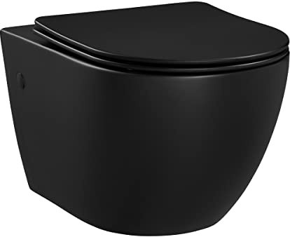 St. Tropez Wall-Hung Toilet Bowl Only in Matte Black