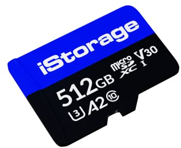 iStorage microSD Card 512GB, Encrypt Data stored on iStorage microSD Cards Using datAshur SD USB Flash Drive, Compatible with datAshur SD Drives Only