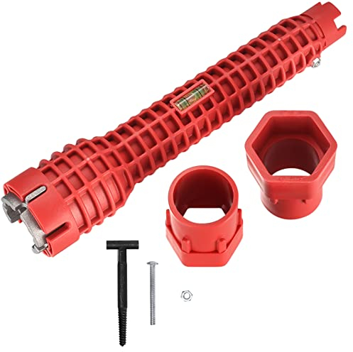 OIJOIYOI Faucet & Sink Installer Wrench Plumbing Tool, Multifunctional Basin Wrench, Water Pipe Spanner Wrench for Toilet Bowl, Sink, Bathroom, Kitchen Repair Installation Tools