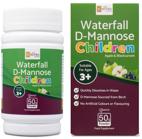 Waterfall D-Mannose Children - Apple & Blackcurrant - Infant D-Mannose - Suitable for Girls & Boys aged 3+ SC Nutra (Sweet Cures)
