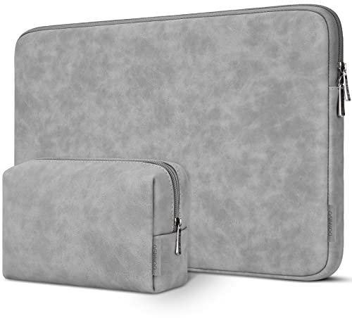 DOMISO 15.6 Zoll Wasserdicht Laptop Tasche Sleeve Case Notebook Hülle Schutzhülle für Yoga 720 IdeaPad S510 320 ThinkPad T570 E575/Dell XPS 15/HP Envy Pavilion,Grau