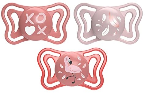 Chicco PhysioForma Light, Succhietto in Silicone 6-16 Mesi, Ciuccio Bimba con Tettarella in Silicone, Leggero e Traspirante, Forma Ergonomica, Supporta il Corretto Sviluppo della Bocca, Rosa, 2 pezzi