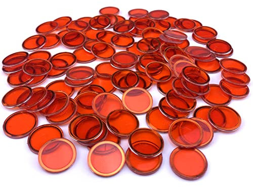 Dacefloy Magnetisches Bingo-Set, 100 Stück, rote Metall-Ringchips, Kunststoff-Poker-Spielsteine, Marker, Mathematikzählung, Wissenschaftsforschung, STEM-Kit, Familienspielabende