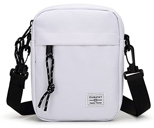 Smartphone Umhängetasche Herren, Handy Schultertaschen für Männer Klein, Wasserdichte Universal Handytasche zum Umhängen Messenger Schulter Mini Handtasche Reißverschluss Kuriertasche Handy Geldbeutel