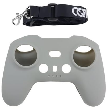 Für DJI AVATA/FPV UAV Schutzhülle Skin Remote Controller Protector mit Halsband Lanyard Handle Anti Fallen und Anti Scraping Remote Control Silikonhülle Drohnenzubehör (Grau)