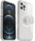 OtterBox Symmetry Series Case with PopGrip for iPhone 12 - Clear, Compatible with Qi Wireless Charging, Includes Otterbox Limited