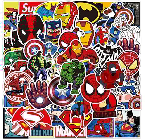 Cartoon Stickers for Laptop, Cars, Phone, Water Bottle, Skateboard, Suitcase, Guitar, Pad, Cute Anime Vinyl Sticker, Waterproof, Scrapbook Stickers 50pcs …