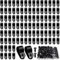 VooGenzek 80 Piezas 13.2mm (1/2 Pulgada) Clips de Cable de Nailon Tipo R, Abrazaderas de Cable Tipo R con 80 Piezas de Tornillos, para Gestión de Cables (Negro)