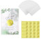 50 Pack Pergamenthüllen für Einladungen, 5 x 7 Zoll vorgefaltetes Pergamentpapier mit Herz-Siegel-Aufklebern, durchscheinendes Pergamentpapier für Baby-Dusche-Geburtstag-Hochzeit-Einladungshüllen