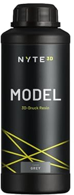 NYTE3D Model Resin grau 1 kg 3D Druckmaterial für Dentalmodelle Zahntechnik dental photopolymer Harz UV-Härtend für Anycubic, Asiga, Elegoo, Rapidshape, uvm.