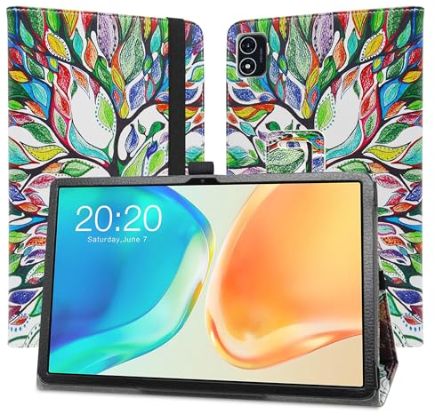 JRTAL Funda para Teclast P40HD 2023, Slim Fit Carcasa de Cuero Sintético con Función de Soporte Folio Case para TECLAST M40 Plus/Teclast P40HD 2023 /TECLAST P40S 10.1 Tableta - Love Tree