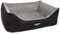 CopcoPet Hundebett Kyra Cord Schwarz/Grau S 70 x 55 cm – Flauschiges Hundekörbchen mit hohem Rand & Einstieg – Waschbarer Bezug – Rutschfestes, bequemes Hundekissen für kleine Hunde