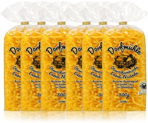 Dorfmühle Spiralen pasta nudeln 500 gramm x 6 Stück