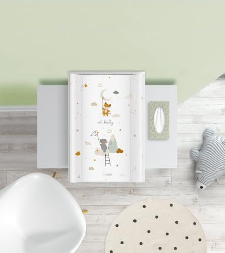 Baby Wickelauflage ohne Verstärkung Kleine maus - 70X 47 cm - Wickelplatte für Babybett - Wickelaufsatz und Bettumrandung - Changing Mat Zubehör
