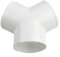 4in 100mm White PVC Pipe Ducting T/Y Splitter Connector Plastic Ducting Tee Junction Connector Air Con Tube Exhaust Hose Splitter for Extractor Fan Bathroom(Y Shape 100mm)