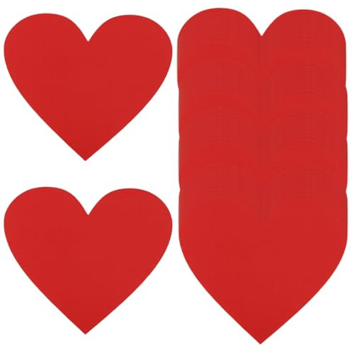 LNQ LUNIQI 40 Stück Herzform Papier 15cm Rote Herz Papier Deko, Große Papierherzen Karten Herzförmige Papierausschnitte Wird für Valentinstag, hochzeit, Wand, Klassenzimmer, Basteln