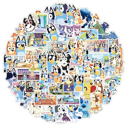 Sticker kinder, 100 PCS Blue-y Sticker Set, Wasserfeste Kinder Sticker, Kindergeburtstag Geschenk Party Dekorationen, Belohnungen, Aufkleber kinder für Schränke, Laptops, Fahrräder