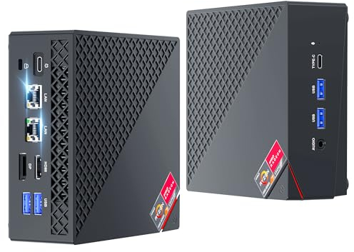 NiPoGi Mini PC АMD Ryzen 7 5800U(8C/16T, bis zu 4,4 GHz), 32GB(2 * 16GB) DDR4 512GB M.2 SSD Mini Desktop Computer WiFi 6, RJ45 Dual LAN, 4K Triple Display Micro-PC mit VESA für Schule/Büro
