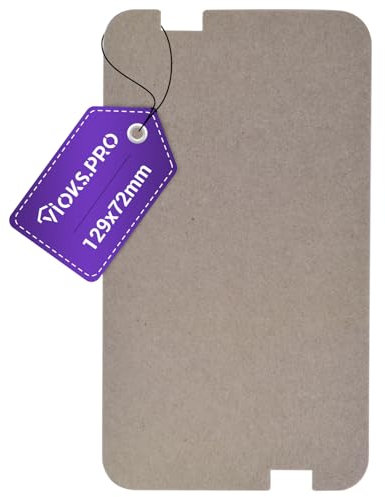 Viоks.pro Hohlleiterabdeckung Mikrowelle 129x72 mm Ersatz für Glimmerplatte Sharp PCOVPA309WRE0 AEG 50280602009 Miеle 06636830 Glimmerscheibe Mikrowelle - Spritzschutz Mikrowelle Zuschneidbar