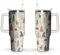 Hqhzaha Weihnachtsbecher, Rentier-Becher mit Deckel und Strohhalm, Weihnachtsbäume, isolierte Kaffeetasse, Weihnachtsgeschenke für Damen und Herren, 1,2 l