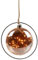 URBNLIVING Weihnachtsdekoration zum Aufhängen, goldfarben, schwarz, Ringkugel, 30 LEDs mit Juteseil, Lichterkette, Weihnachtskugel, Kugel, batteriebetrieben, wasserdicht, für Innen- und Außenbereich,
