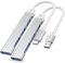 Hub USB 4 in 1 Confezione con 2 hub USB, Connettori USB e USB C. Adattatore USB Multiple Mini Hub USB per PC, Laptop, McBook Windows, Switch, Chromecast, Xiaomi, Redmi, Android