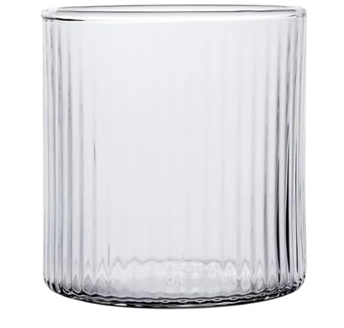 Olympia Chester Double Rocks Glasses 355ml Dishwasher Safe, Pack of 6 | Heavyweight base offers extra stability for busy bars and commercial catering environments, preventing accidental spills.