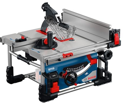Bosch Professional 18V System scie sur table sans-fil GTS 18V-70 (avec lame Optiline Wood, poussoir, housse, rail profilé, 2x adaptateurs, 2x clé, 2x butée)