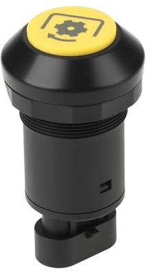 Create idea Interruptor de Presión de Toma de Fuerza AL208892 Botón Amarillo 48 V Compatible con John Deere Serie 5M 5R 6M 6R 8R 40 50 Y 6000