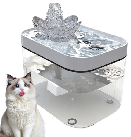 Fontaine à Eau pour Chat – Distributeur de Filtre USB pour Animal Domestique – Fontaine à Eau Automatique silencieuse pour Chat, Chien, Animal Domestique d'intérieur