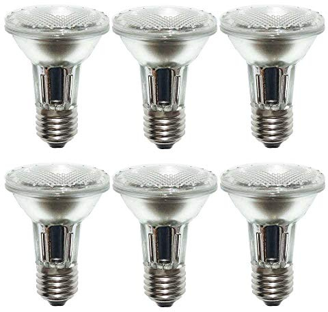 NCC-Licht 6x Reflektorlampe PAR20 Reflektor E27 50W Warmweiß Dimmbar | Leuchtmittel aus Glas, stufenlos dimmbar, Abstrahlwinkel 30° ideal für Akzent- und Spotbeleuchtung