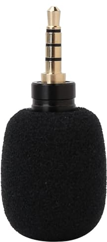 Domary Mini Microphone Portable à Motif de Captage Omnidirectionnel pour Un Mobile Durable et de Longue Durée (Prise directe Mono 3,5 à Quatre pôles)